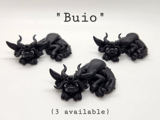 "Buio" black baby drake dragon sculptures