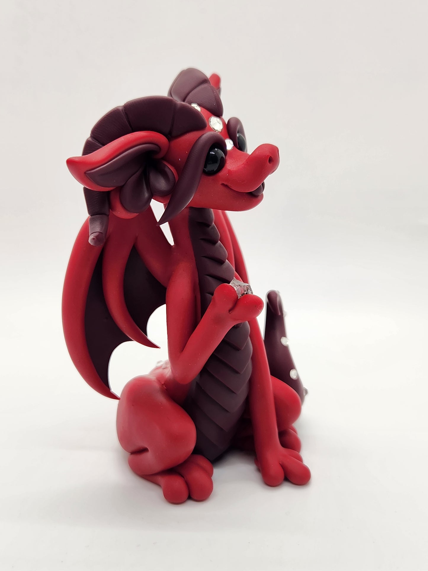 "Odvaha" red Aires Dragon sculpture