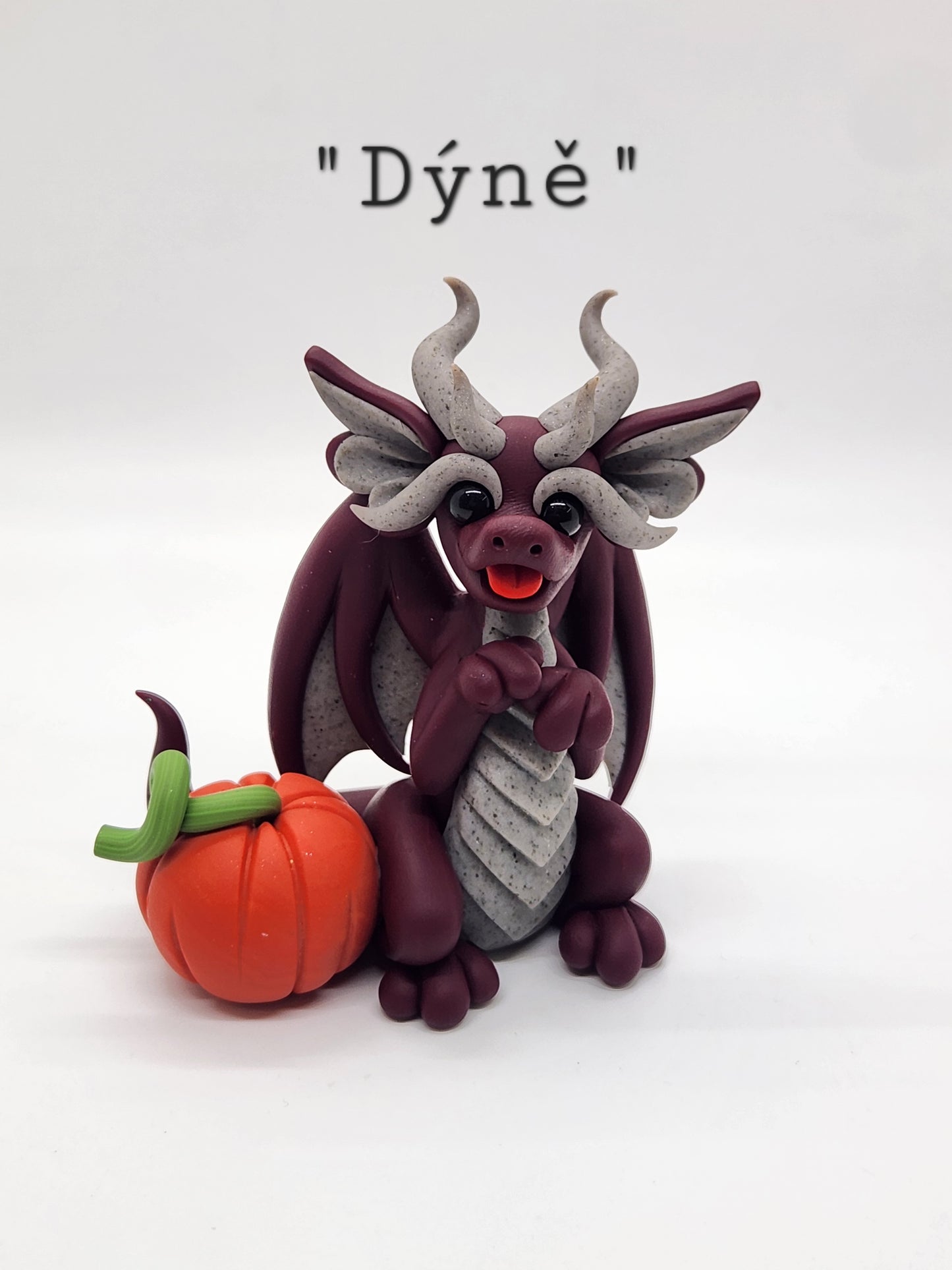Small orange pumpkin dragon sculptures, choose your color!