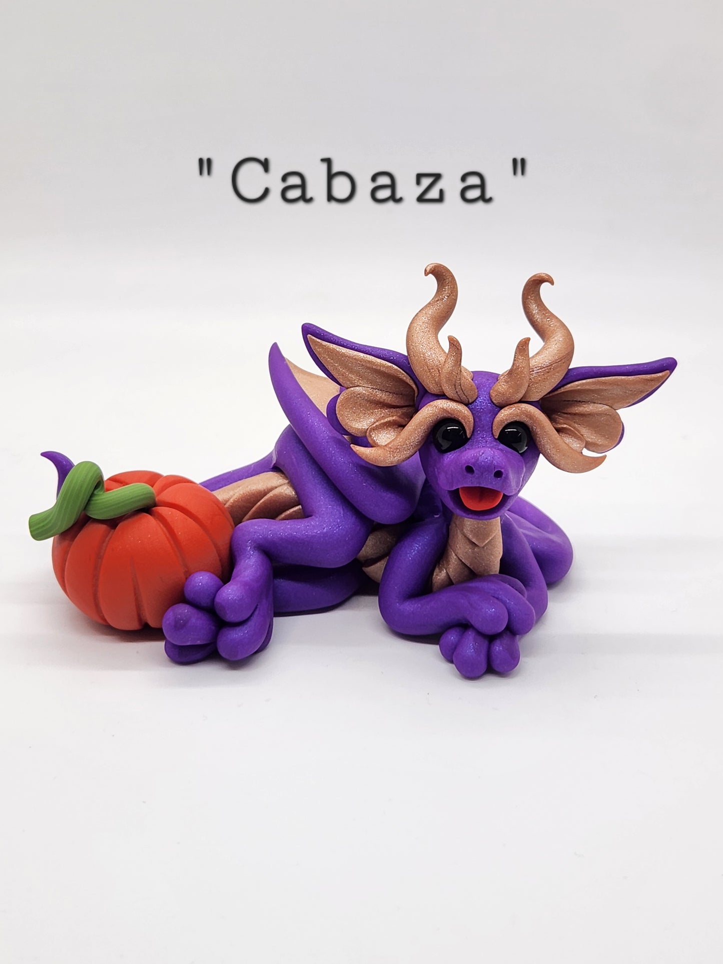 Small orange pumpkin dragon sculptures, choose your color!
