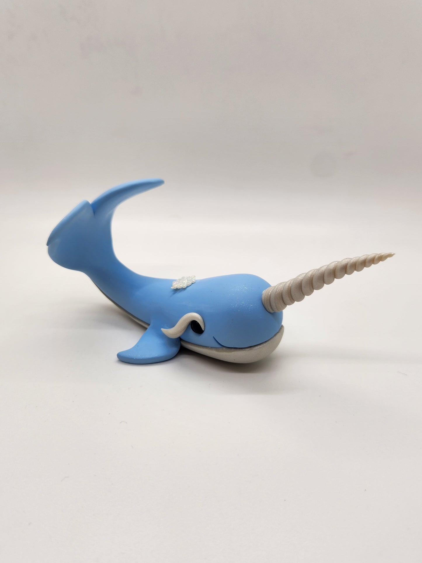 "Borë" blue narwhal sculpture