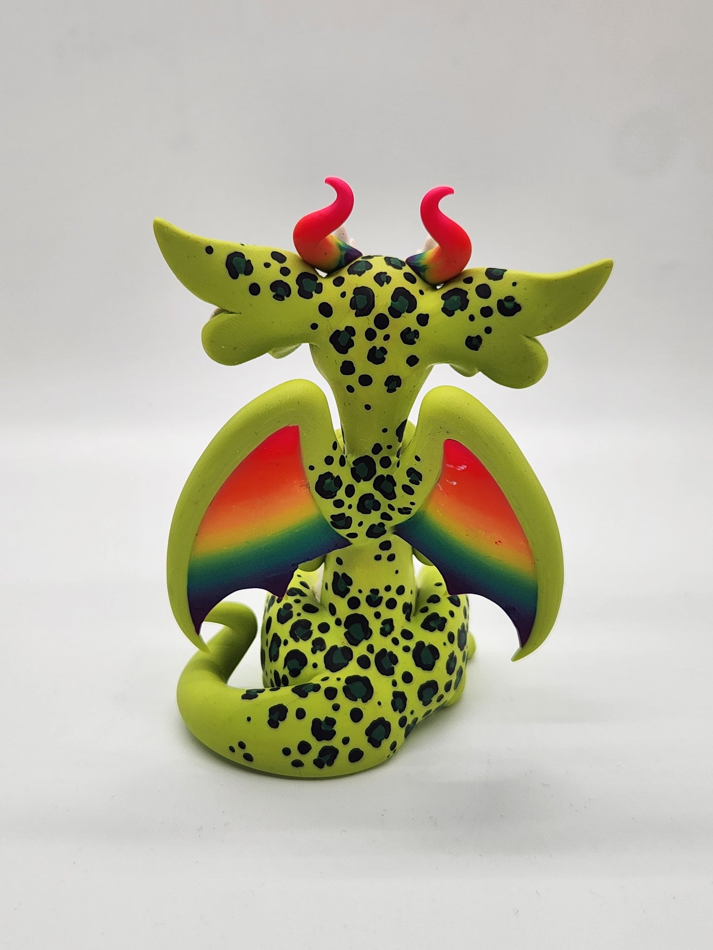 "Frankie" Lisa frank themed dragon sculpture