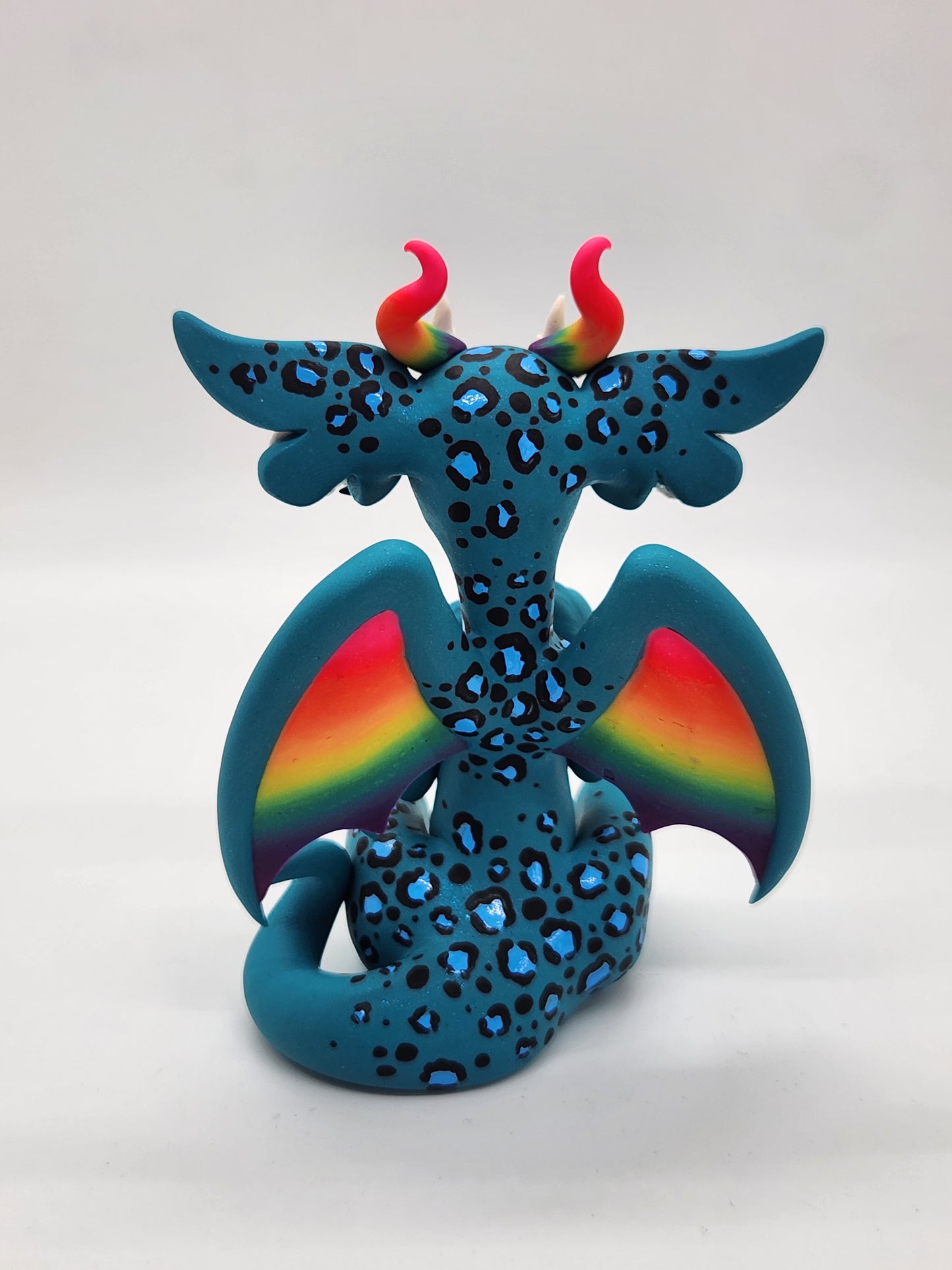 "Frankie" Lisa frank themed dragon sculpture