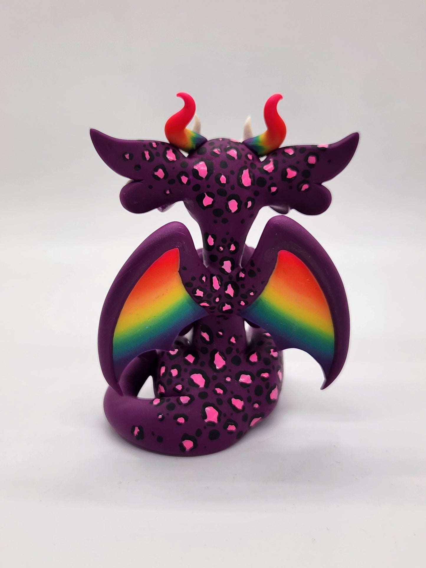 "Frankie" Lisa frank themed dragon sculpture
