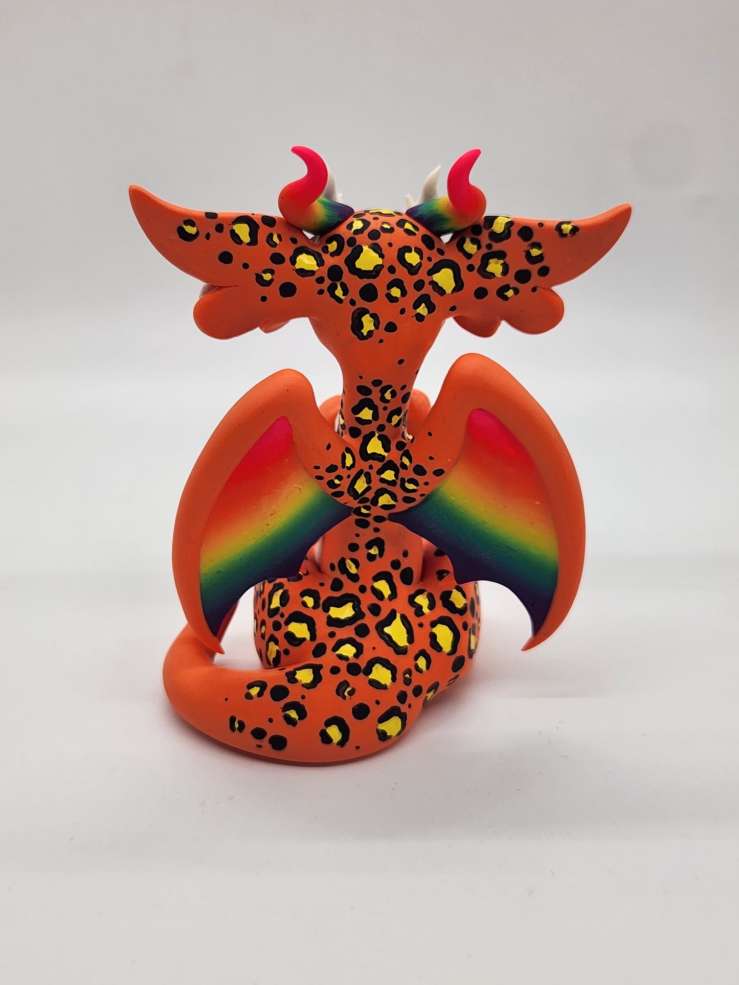 "Frankie" Lisa frank themed dragon sculpture