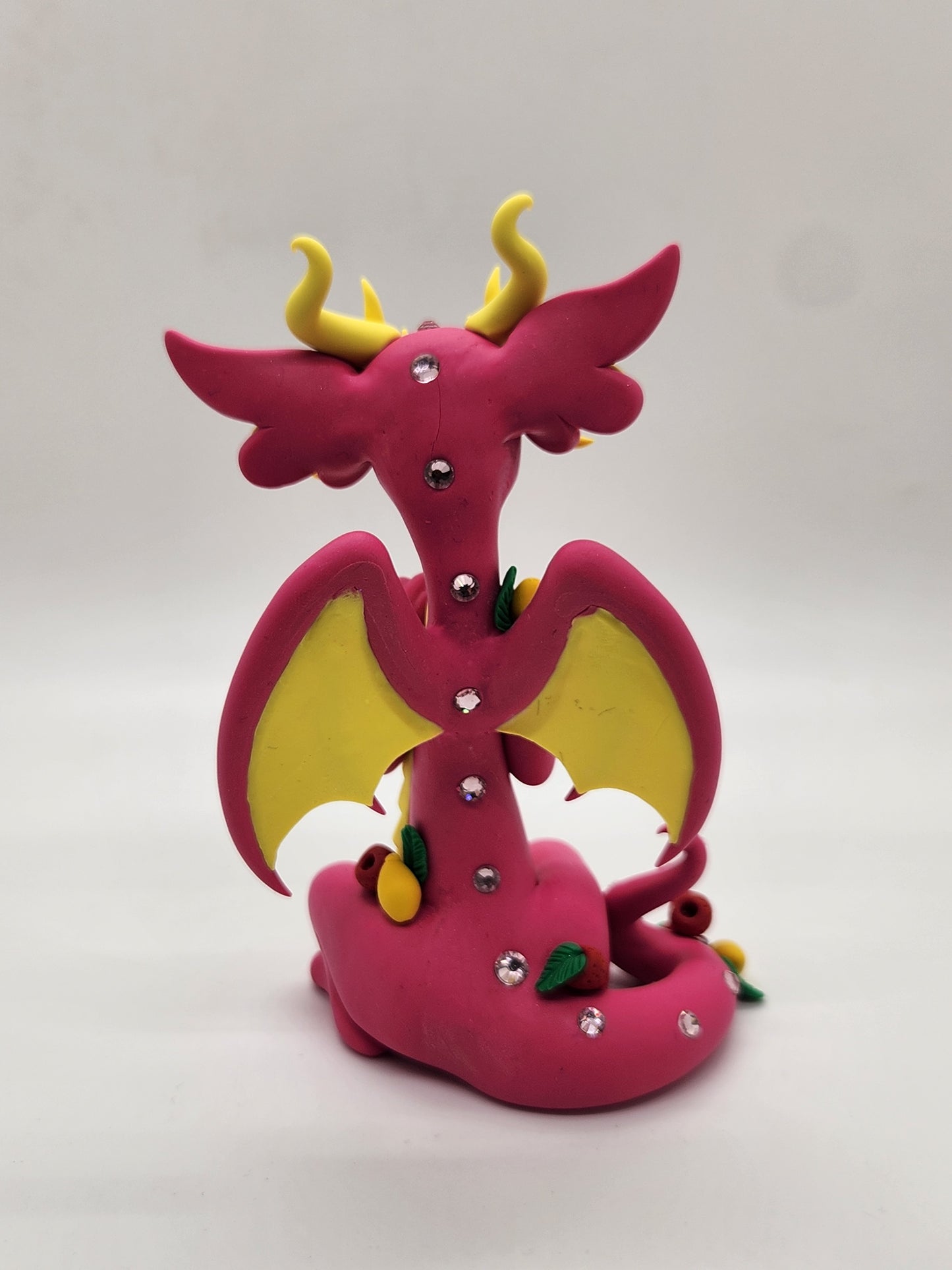 "Wai Lemi" pink strawberry lemonade dragon sculpture