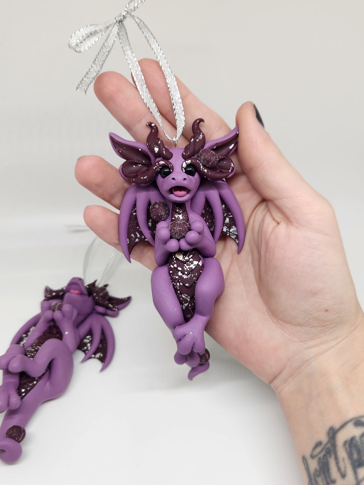 "Luumu" sugar plum dragon sculpture ornament