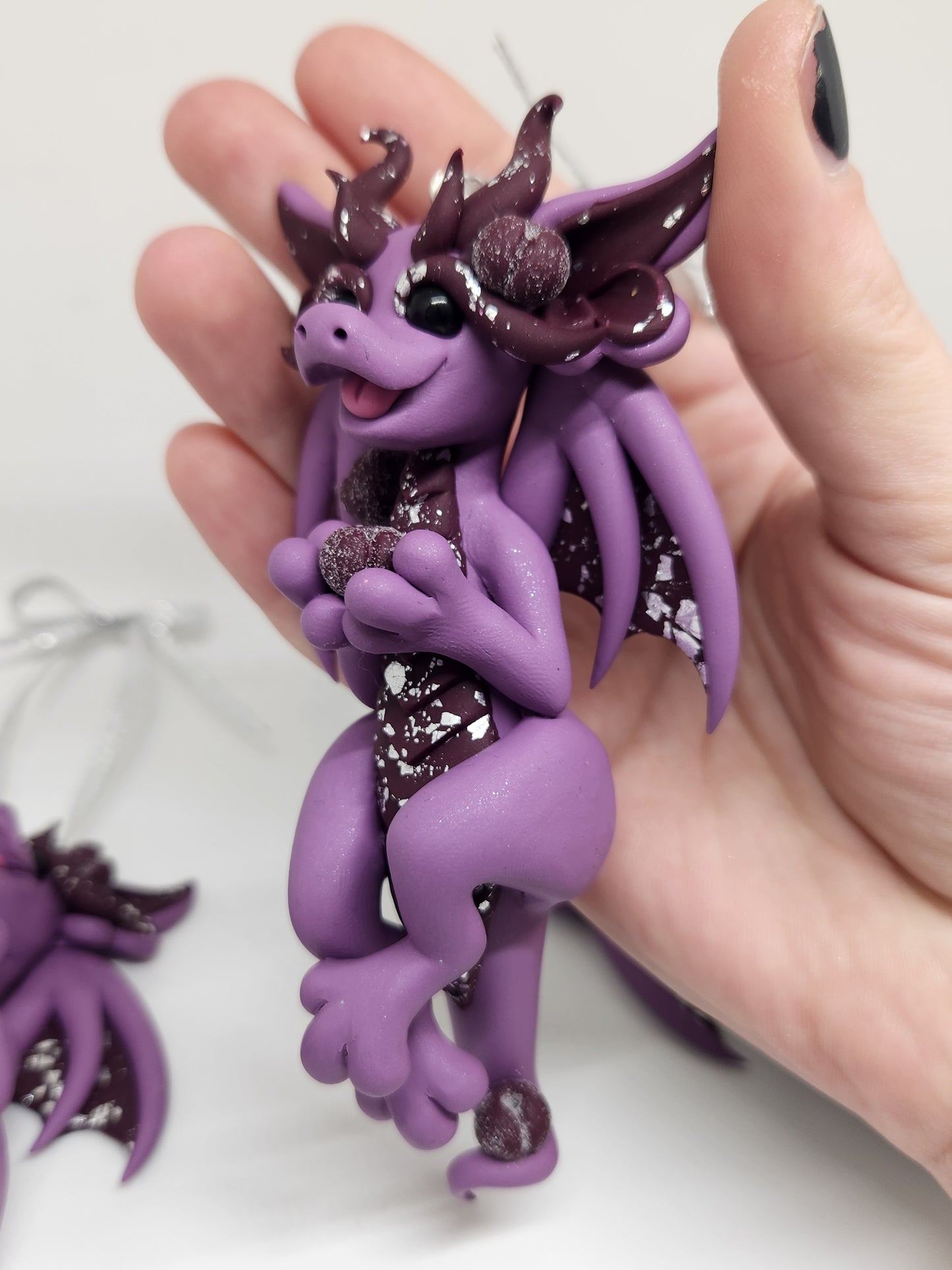 "Luumu" sugar plum dragon sculpture ornament